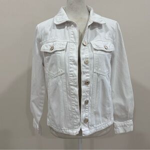 MNG Kids Girls White Denim Jacket 13–14 Years 164cm